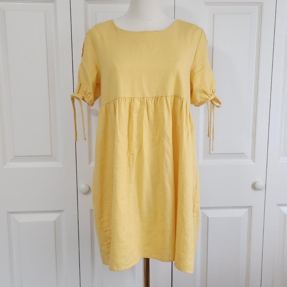 ♡ Yellow Bow Sleeve Dress ♡